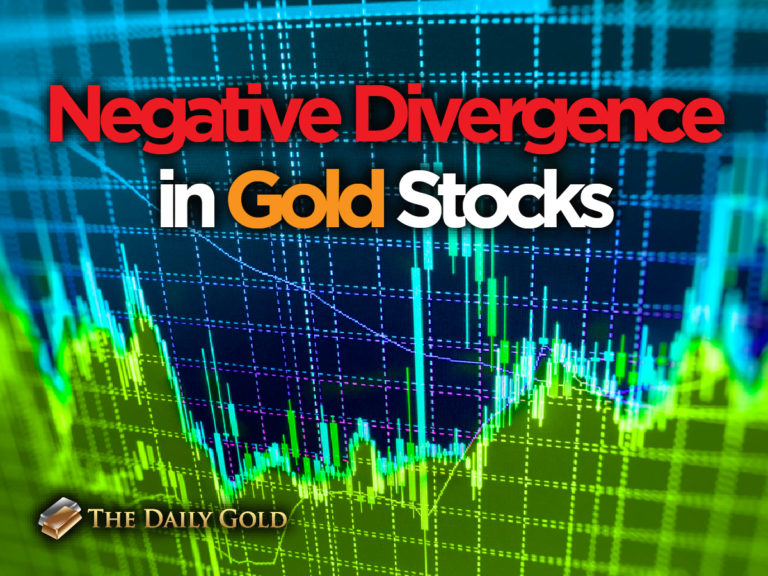 Negative Divergence in the Gold Stocks