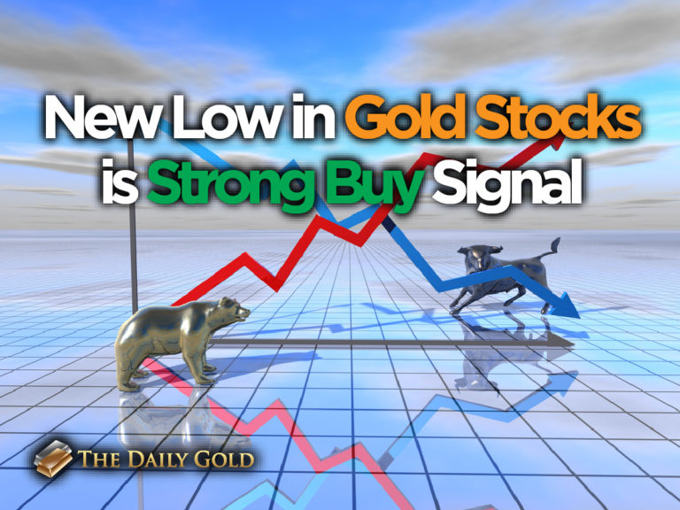 New Low in Gold Stocks is a Strong Buy Signal