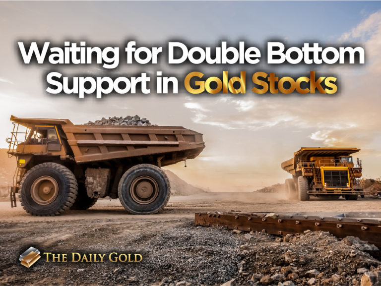 Waiting for Double Bottom Support in Gold Stocks