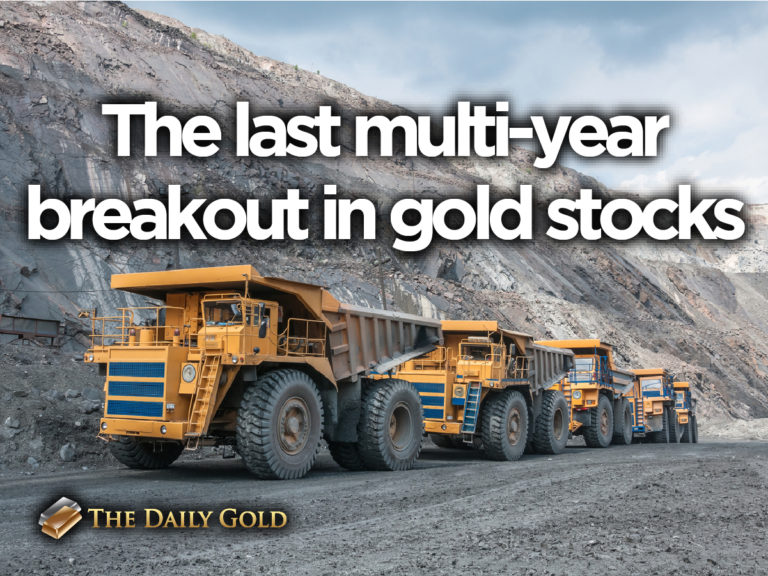 The Last Big Breakout in Gold Stocks & What it Means Today