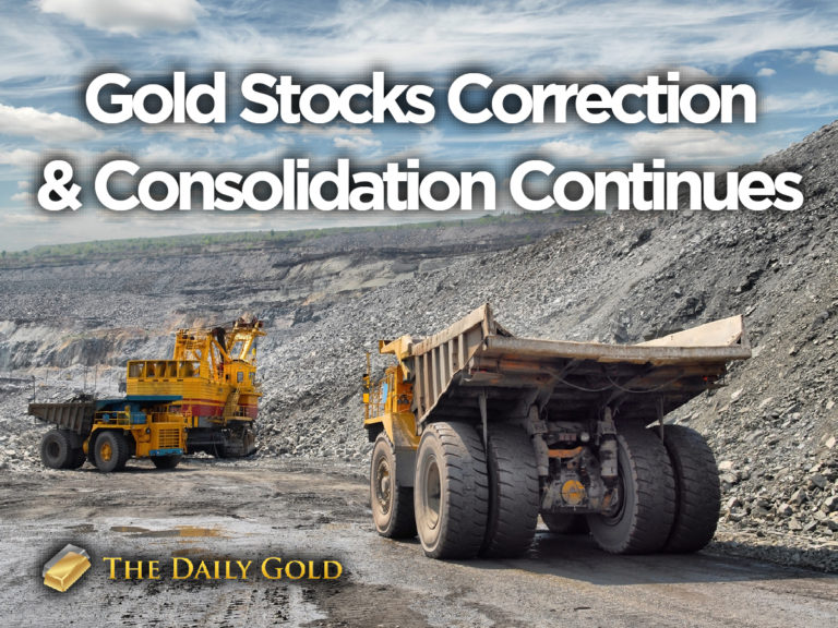 Gold Stock Correction & Consolidation Continues
