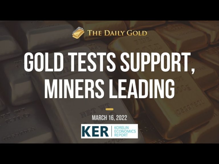 Interview: Gold Tests Support While Gold Stocks Lead