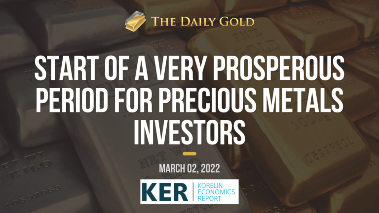 Interview: Start of a Very Prosperous Period for Gold Investors