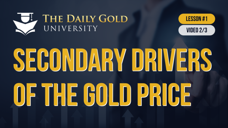 Secondary Drivers of Gold Price (Lesson 1, Video 2/3)