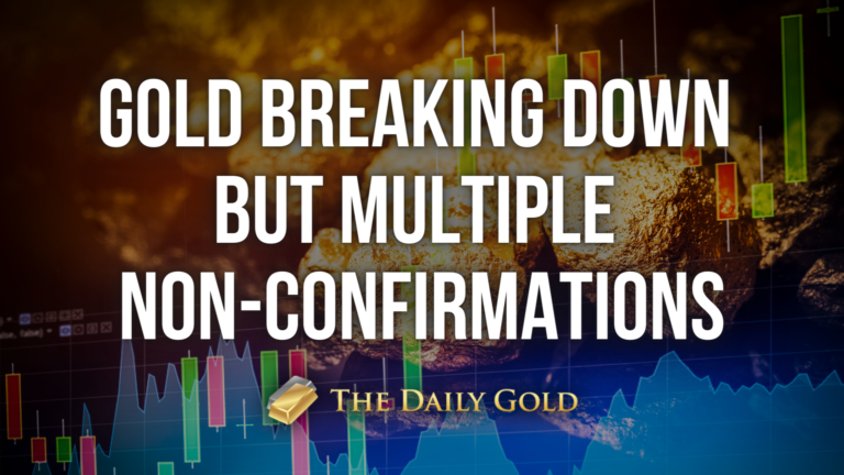 Gold Breaking Down, But Multiple Non-Confirmations