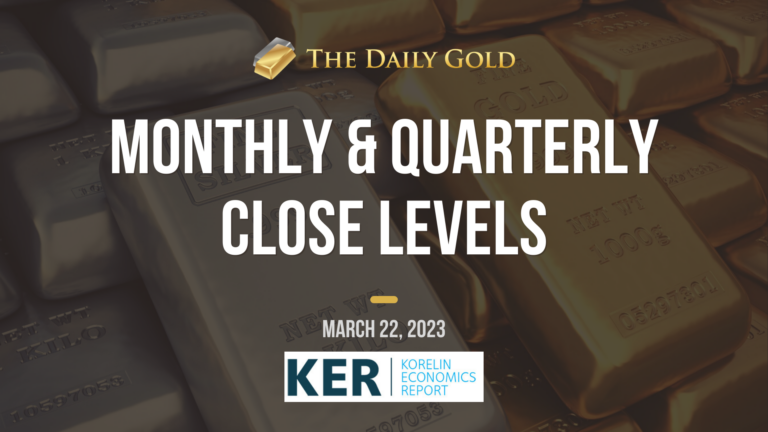 Interview: Gold Monthly & Quarterly Close