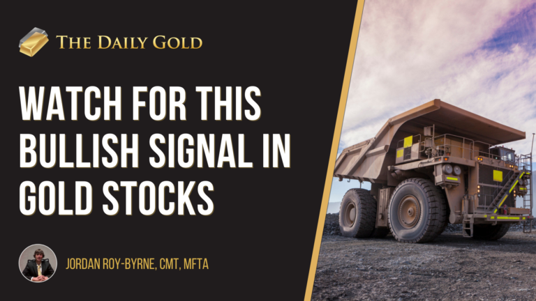 Video: Gold Stocks Close to Very Bullish Signal