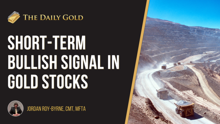 Video: Short-Term Bullish Signal for Gold Miners