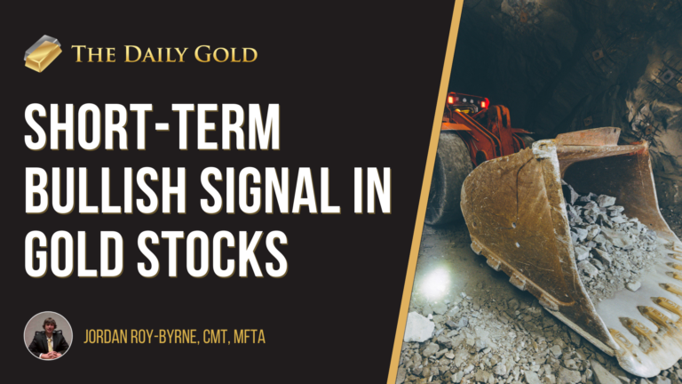Video: Short-Term Bullish Signal in Gold Stocks