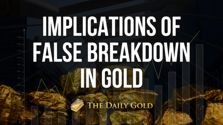 Implications of False Breakdown in Gold