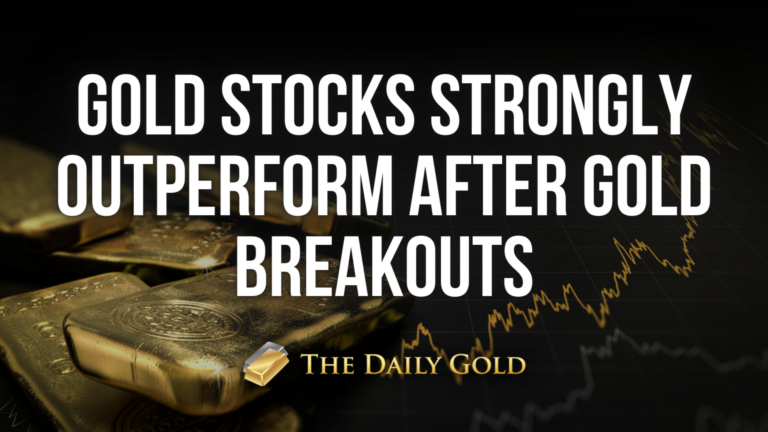 Gold Stocks Strongly Outperform After Gold Breakouts