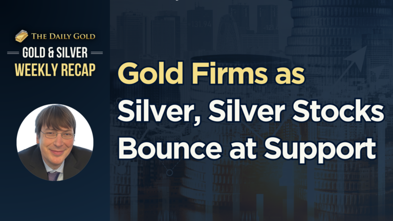 Gold Firms as Silver, Silver Stocks Bounce at Support