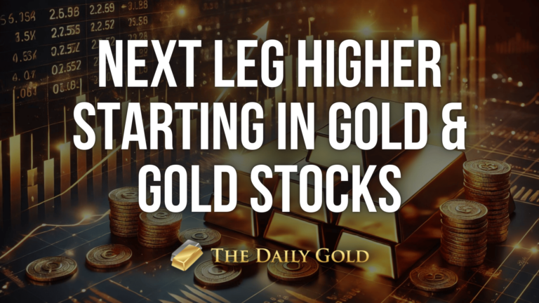 Next Leg Higher Starting in Gold & Gold Stocks